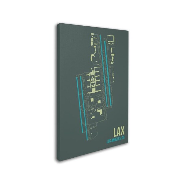 08 Left 'LAX Airport Layout' Canvas Art,16x24